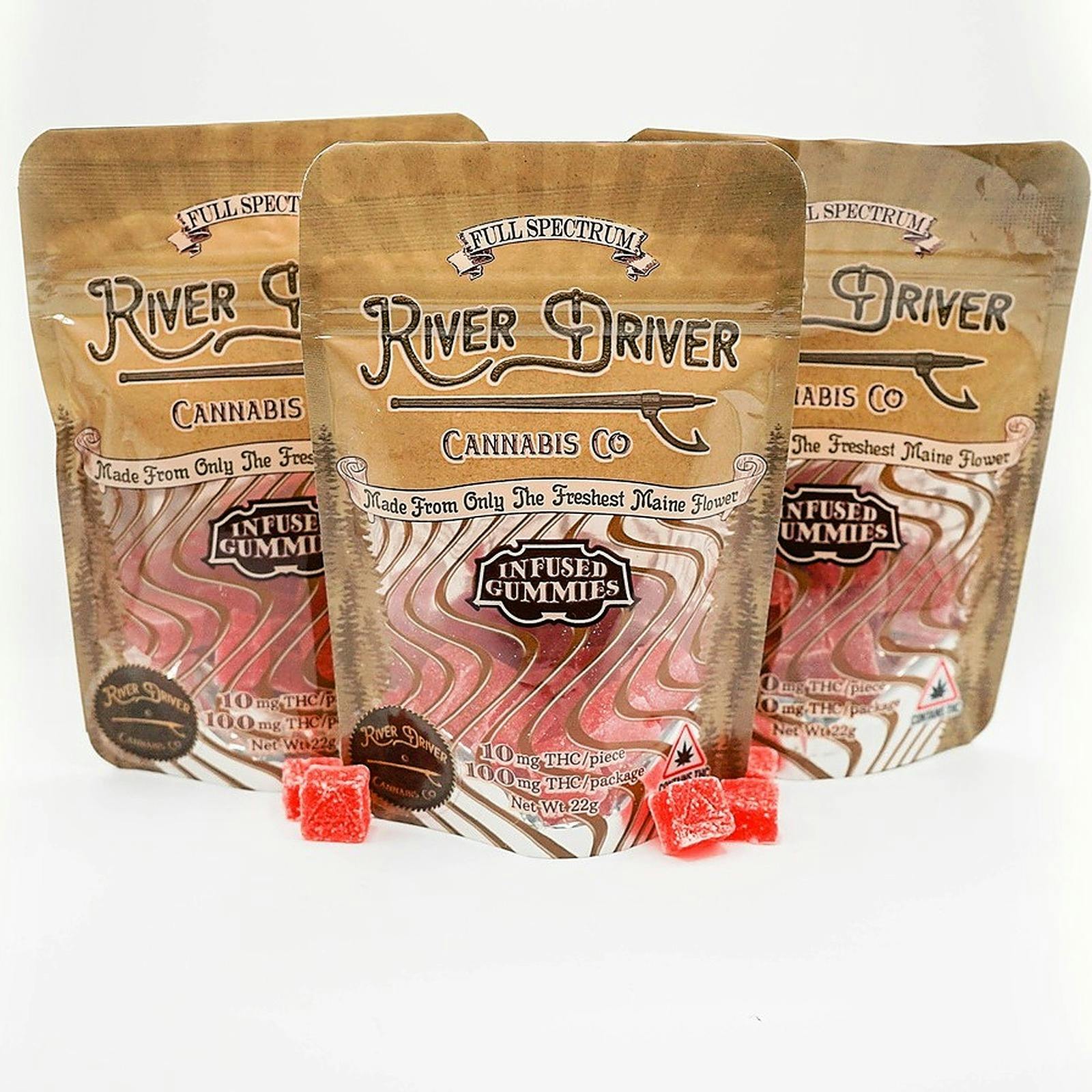 River Driver Sour Watermelon Gummies (10mg x 10pk) 100mg